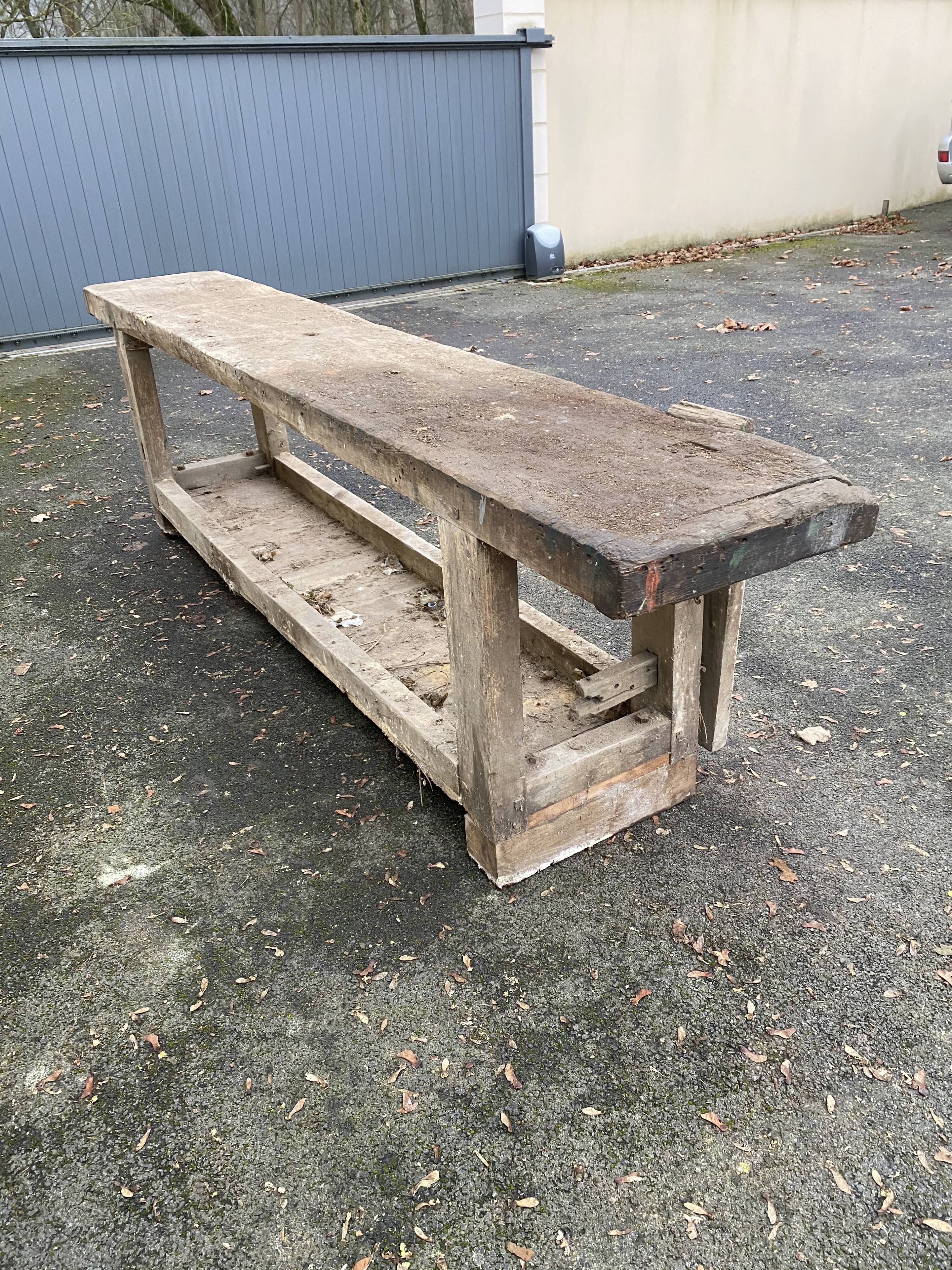 Large old workbench