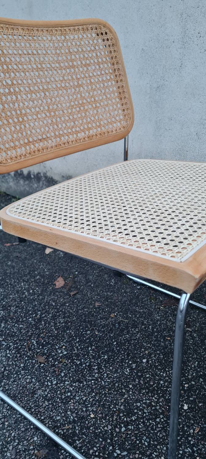 Talin chrome and cane chair