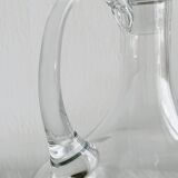 Mouth-blown glass carafe, elegant design