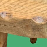 Table basse tripode pin massif brut 1960