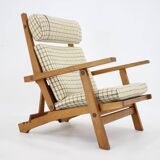 Hans J. Wegner Oak Reclining Lounge Chair Model AP71, Denmark 1968