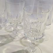 series of six white wine glasses Porto crystal from Arques service Louvre