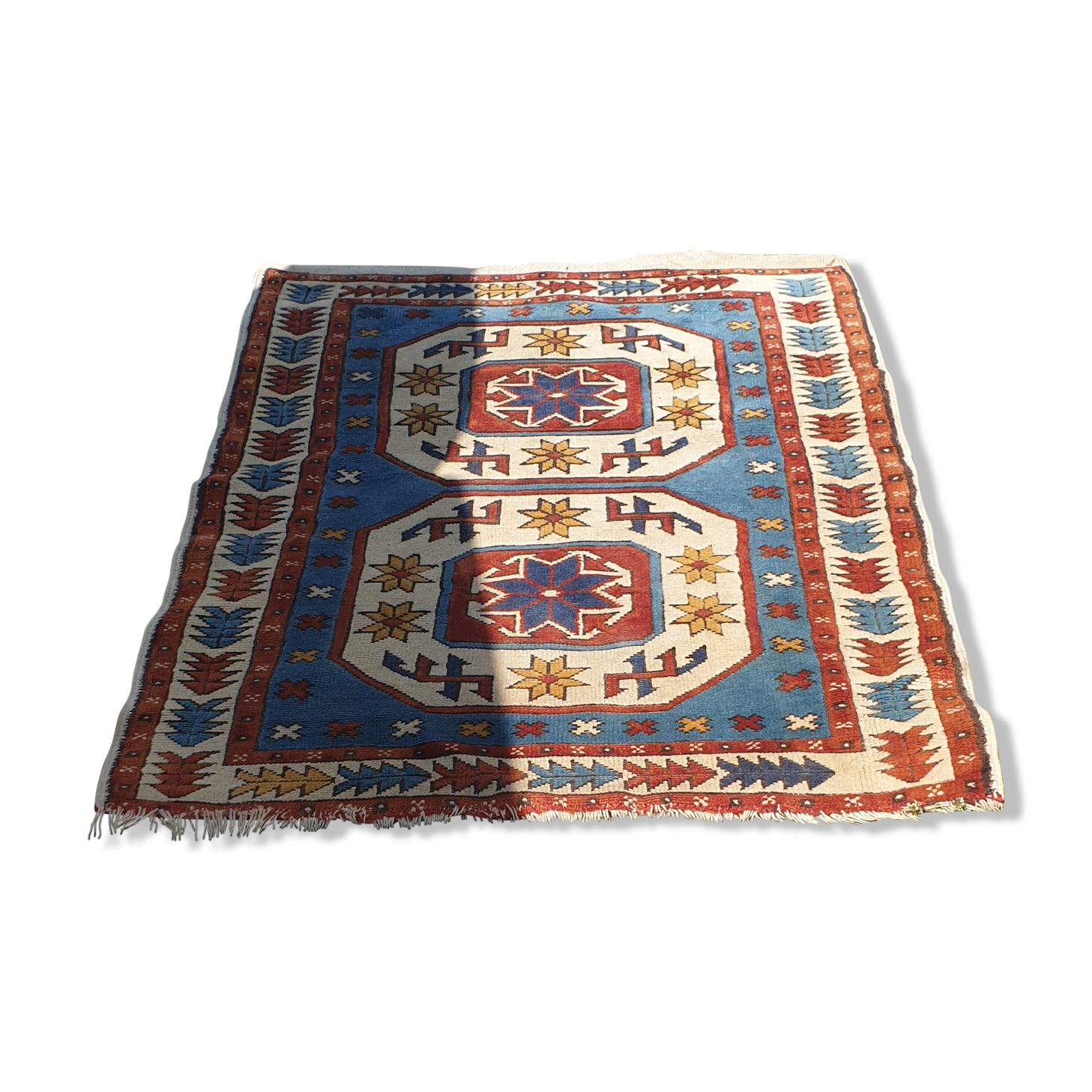 Wool oriental carpet 130x98cm