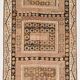 "Tapis Kilim Ancien 100% Laine – Grand Format, Pièce Rare à Motifs Ethnique