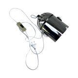 Space age chrome wall lamp, designed by S. Indra, Czechoslovakia, 1970s.