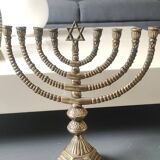 Large Menorah/Hebrew Chandelier with 8 branches. Star of David. Bronze.