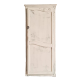 White hosiery cabinet renovated blue interior