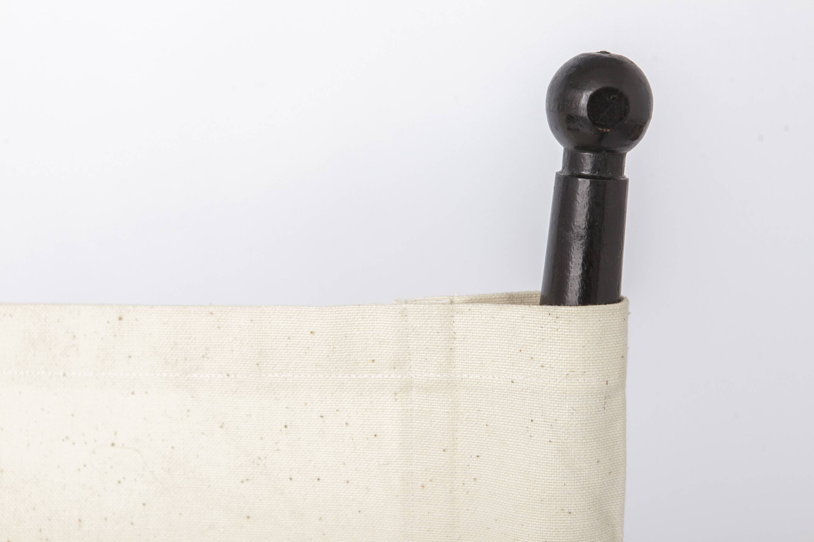 Pair of Vintage Director’s Chairs, 1970s Folding Chairs, Black Beech Wood