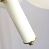 Mid-century Modern Italian Brass and Opaline Sputnik Chandelier