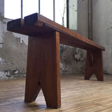 Artisanal pine bench