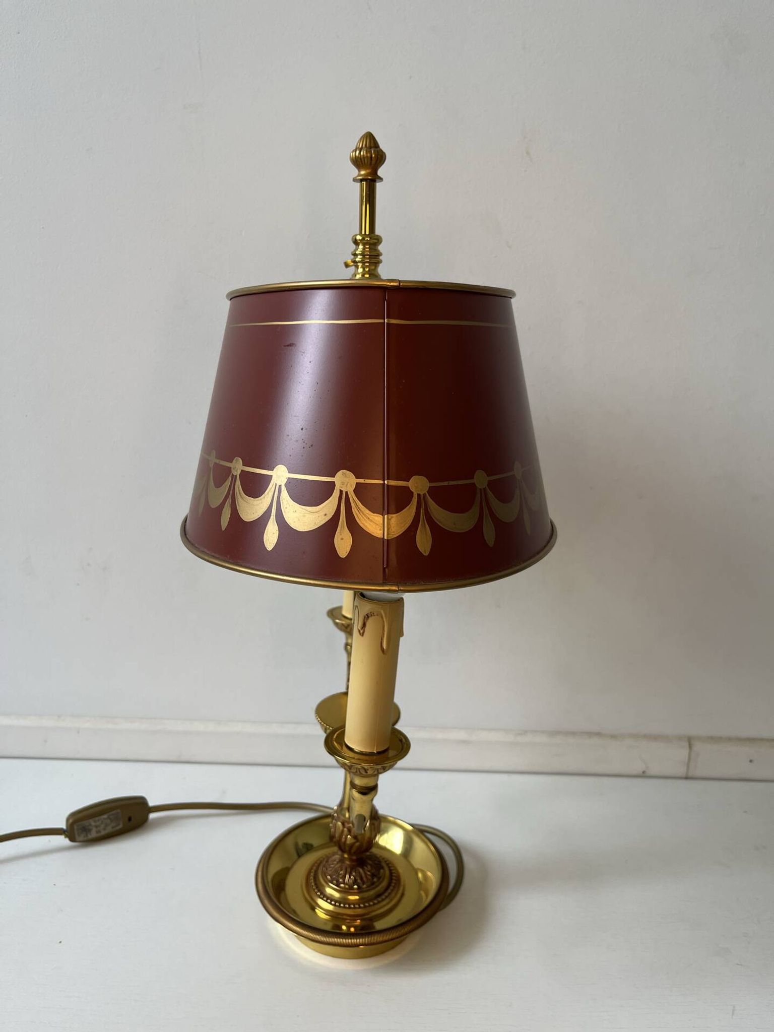 Lampe bouillotte Lucien Gau Paris en bronze doré