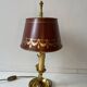 Bouillotte lamp Lucien Gau Paris in gilded bronze