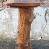 Brutalist tree trunk and oak saddle