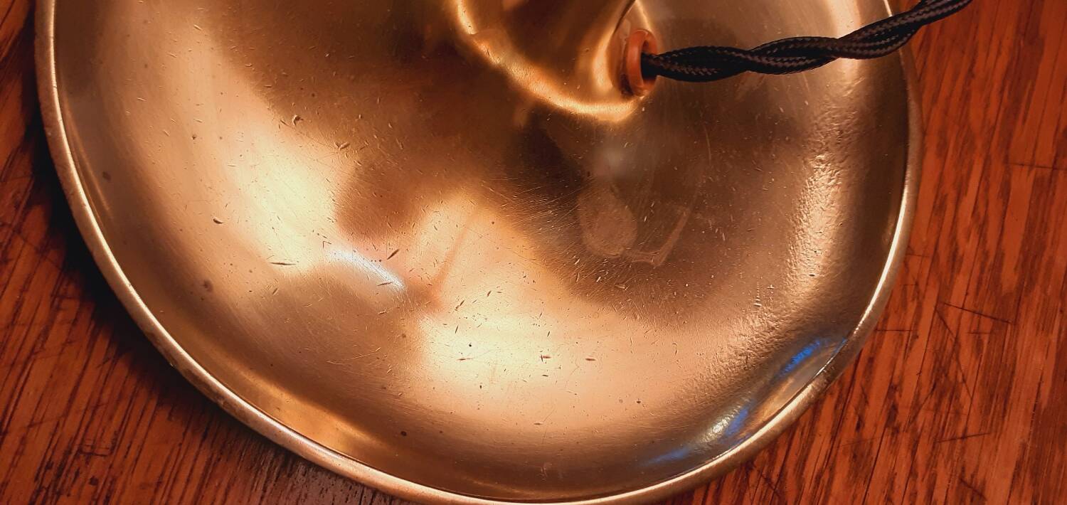 Lamp, Art Nouveau pocket, bronze noodle