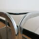 Space Age coffee table in smoked glass and chrome steel, 1970s