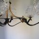 Suspension 50s/60s Arlus in brass and glass