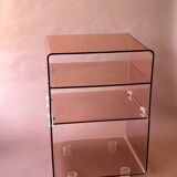 Occasional furniture in smoked Plexiglas from the 70s