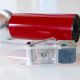 Targetti Sankey red clip-on spotlight, 1970s