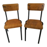 Duo de chaises d'écolier