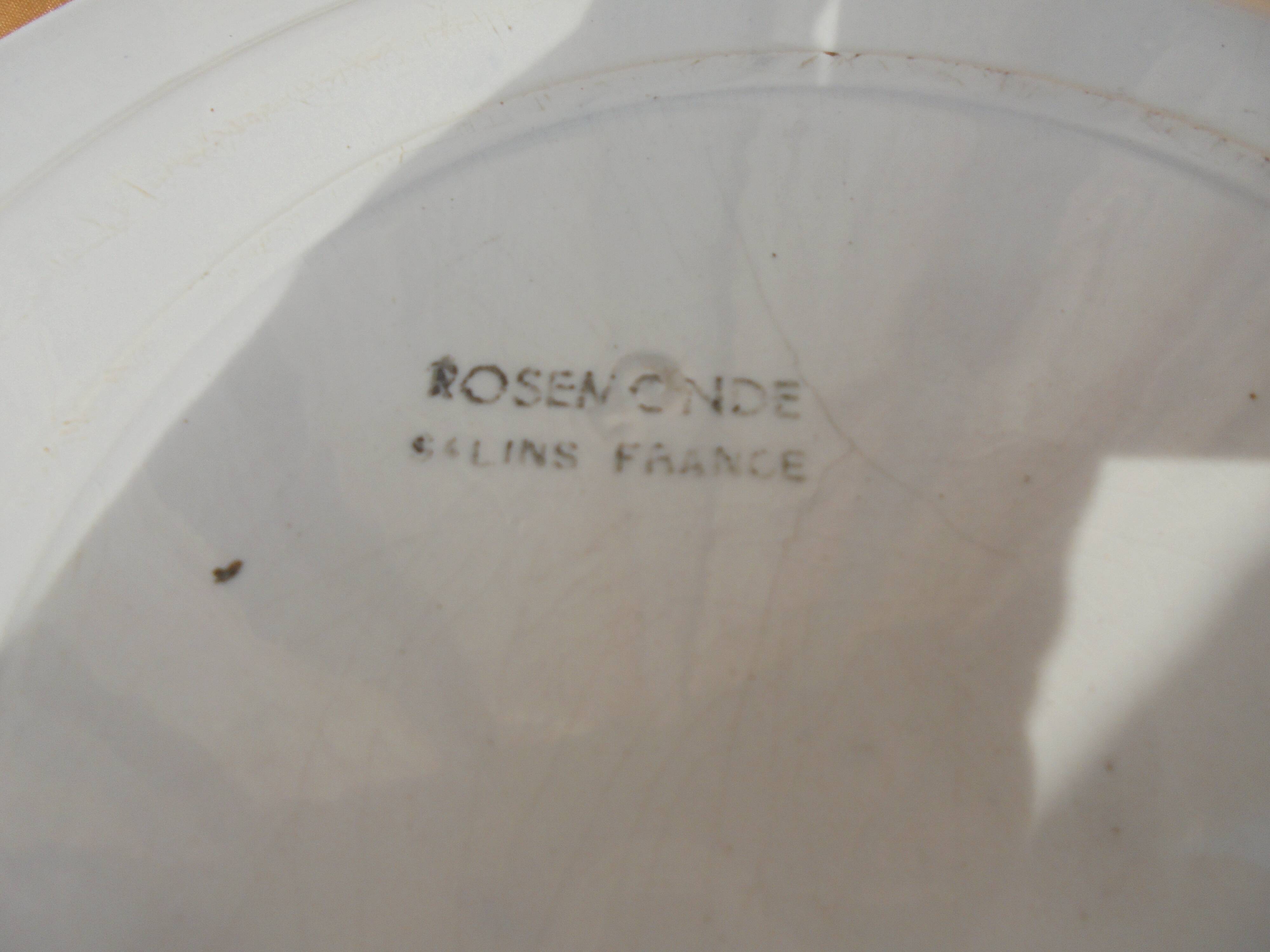 Round dish Salins Mle Rosemonde Floral decoration