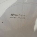 Plat rond Salins modèle Rosemonde à décor floral