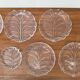 Vintage Swedish glass plates Eden by Lars Hellsten for Orrefors, 1970s, set of 13.