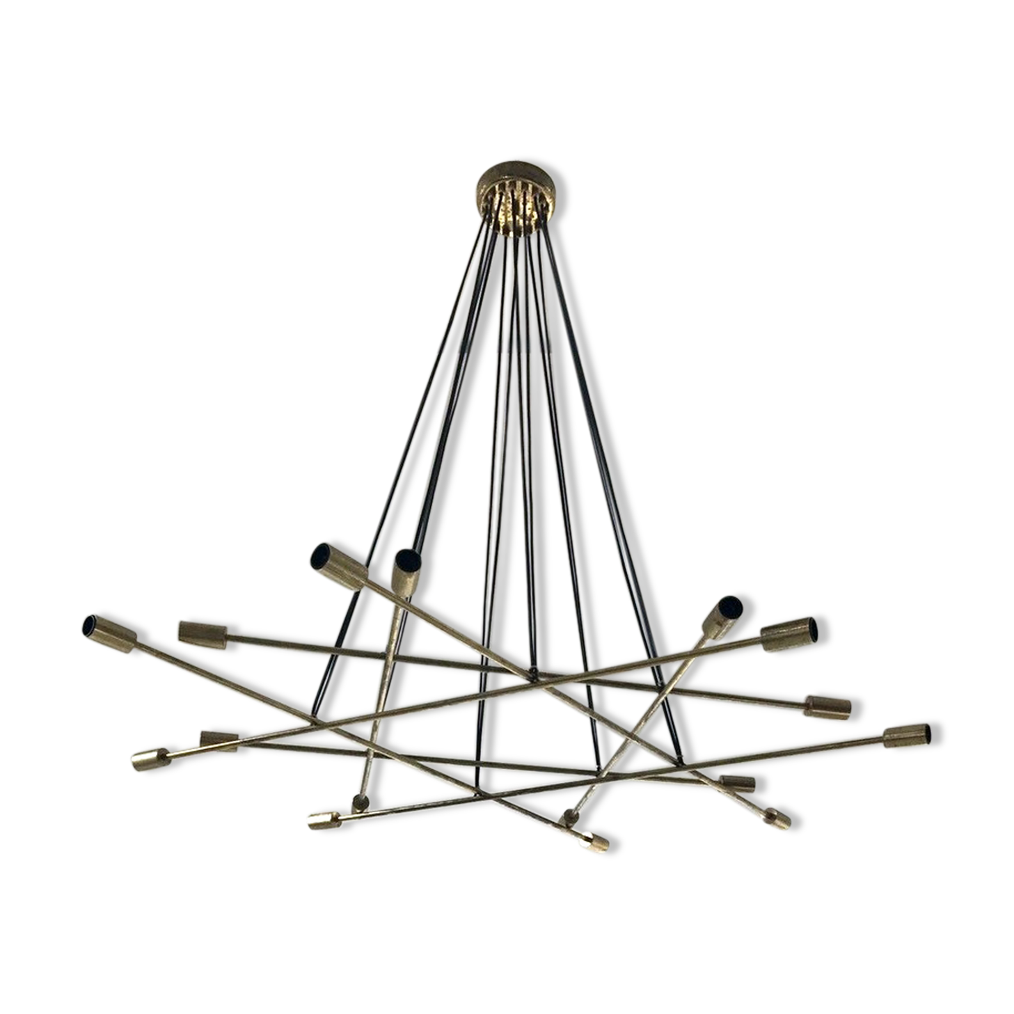 Chandelier 16 lights brass