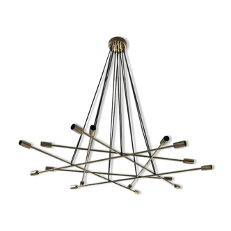 Chandelier 16 lights brass
