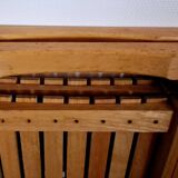 Wooden folding chair in the style of Aldo Jacober