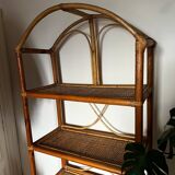 Vintage rattan shelf