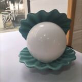 Shell lamp year 70 vintage ceramic