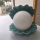 Shell lamp year 70 vintage ceramic