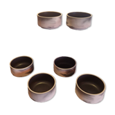 Set of 6 bowls or small salad bowls in stoneware by Molde, Portuguese ceramist.