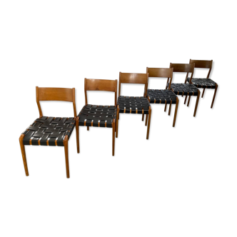 6 chaises Gessef Consorzio Sedi Friuli