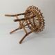 Ottoman stool in bamboo and rattan 1960
