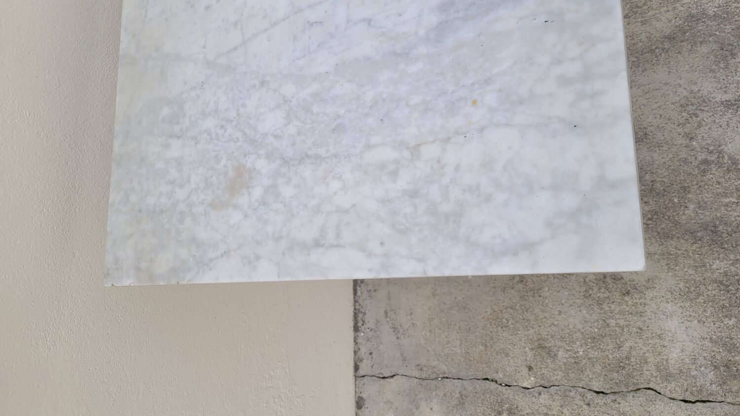 Restaurant bistro table in marble and cast iron signed godin