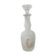 Glass carafe with enamel decoration featuring a rooster, late 19th century.