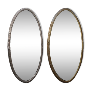 Paire de miroirs ovales