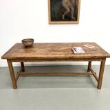 Antique farmhouse table in solid cherry wood