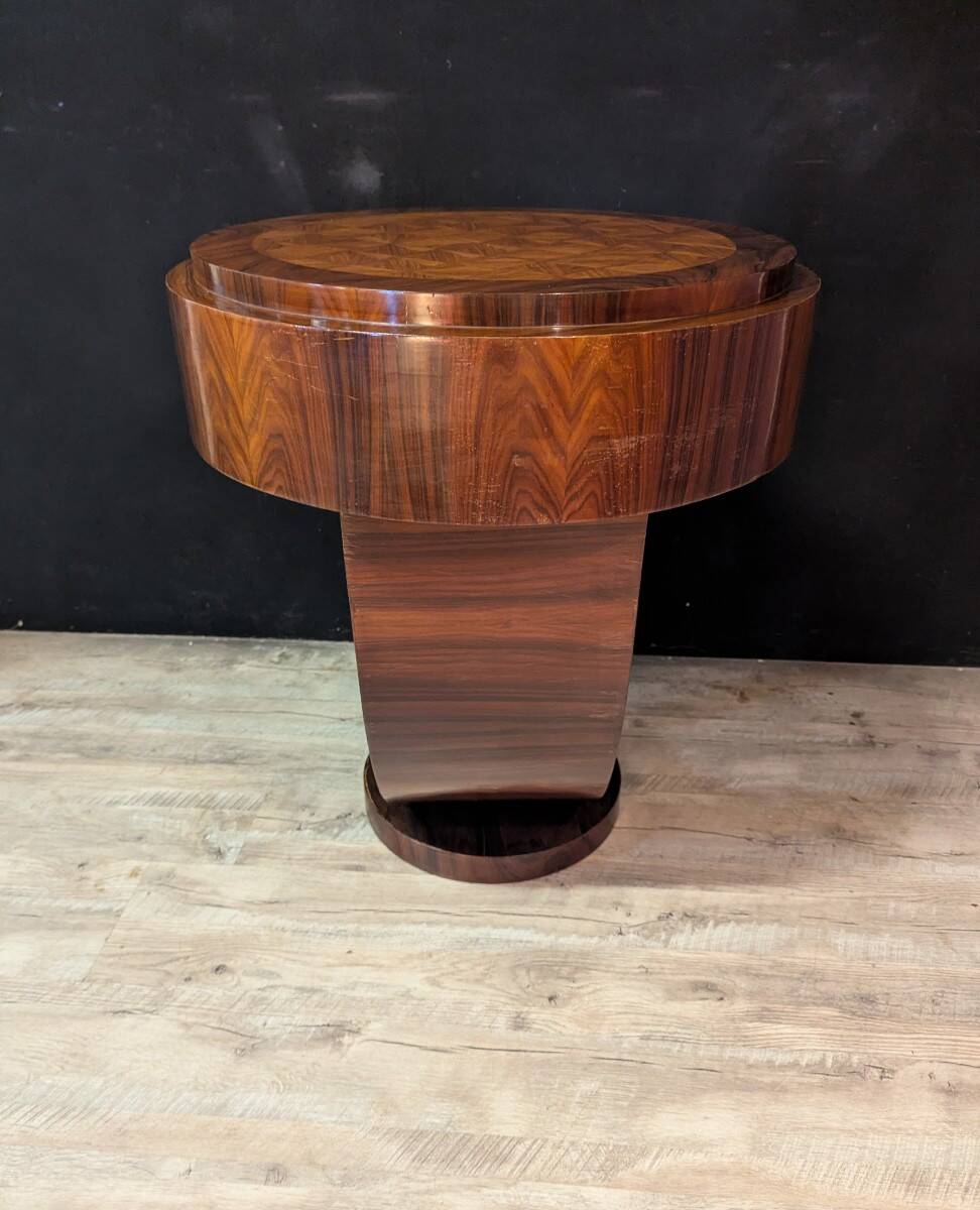 Table guéridon Art déco en palissandre