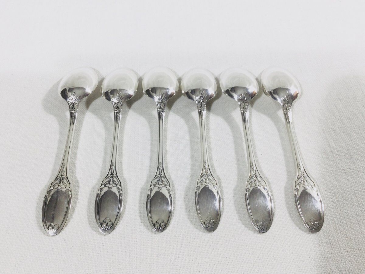 6 mocha spoons Christofle