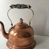 Copper and ceramic teapot