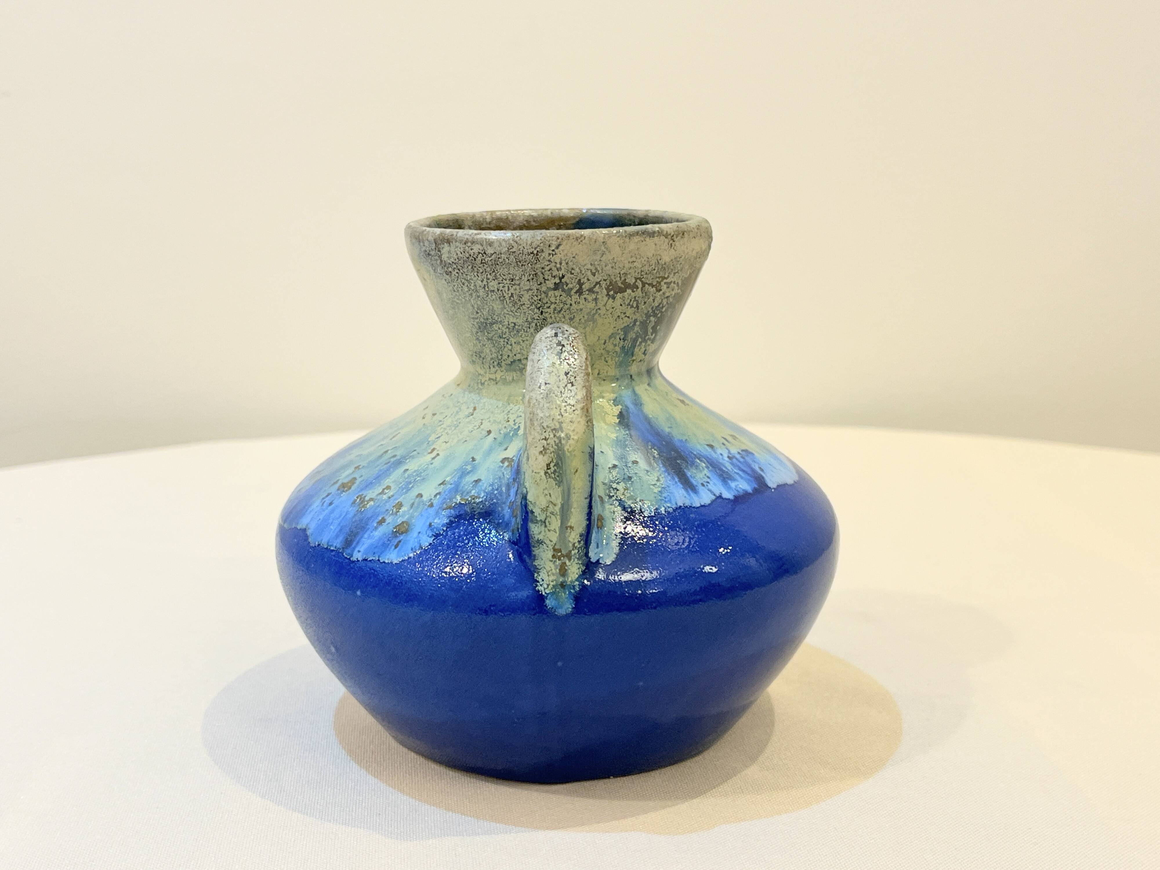 Vase with handles vintage alpho art deco ceramic alphonse mouton vintage