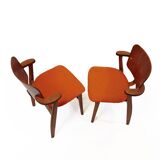 Ilmari Tapiovaara, Set of 2 vintage ‘Domus’ armchairs, 1946