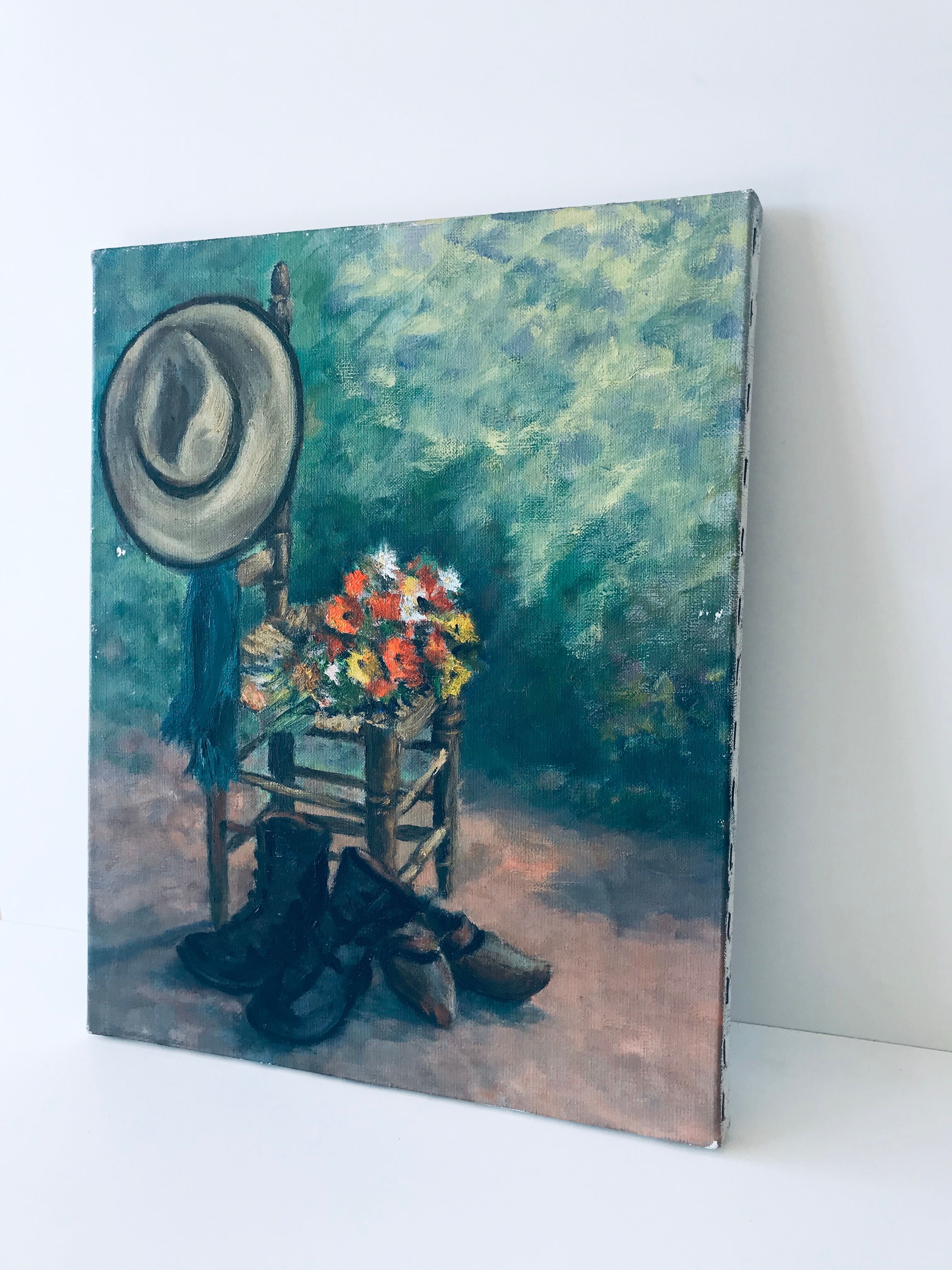 Oil on canvas campaign stage