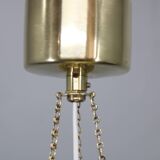 1970s Yellow Glass Pendant Light , Czechoslovakia