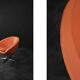 Vintage Mid-Century Scandinavian Modern Space Age Orange Swivel Armchair