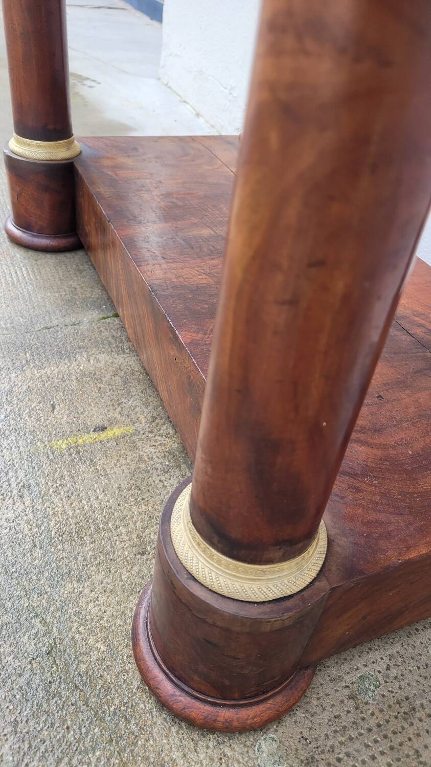 Console Empire en acajou et bronze, XIXème