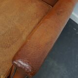 Fauteuil club cognac, années 1940