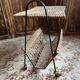 Vintage 1960s rattan magazine rack